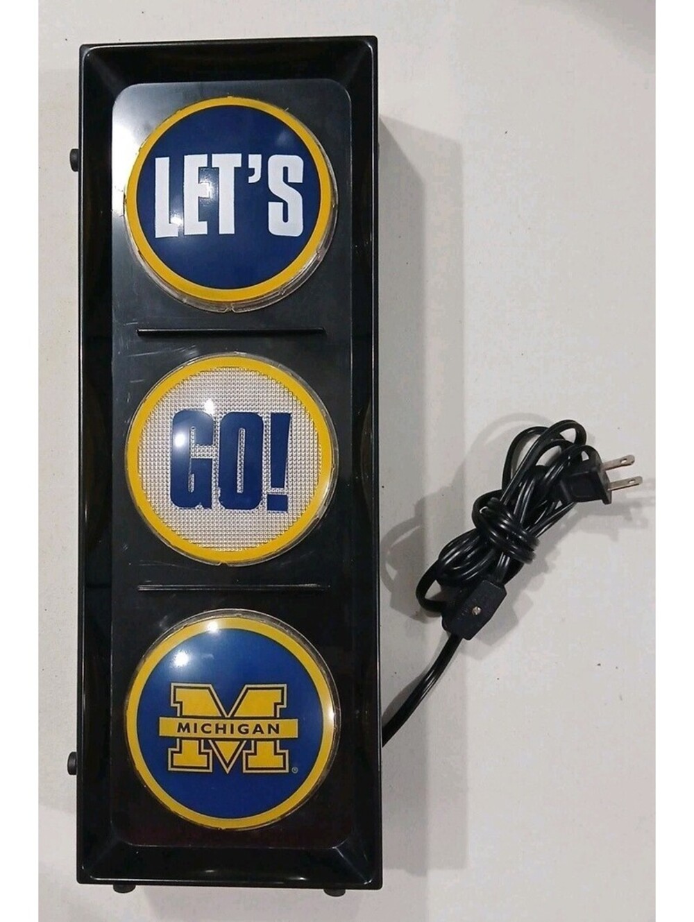 Michigan Wolverines Let's Go Flashing Light Vertical Or Horizontal Sign Tested